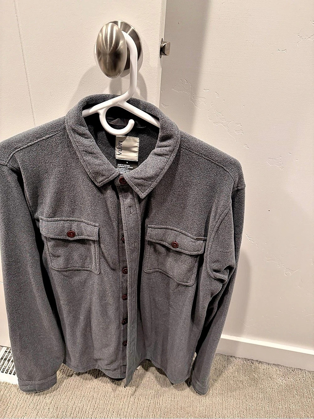 Vuori Del Mar Fleece Shirt Jacket Gray